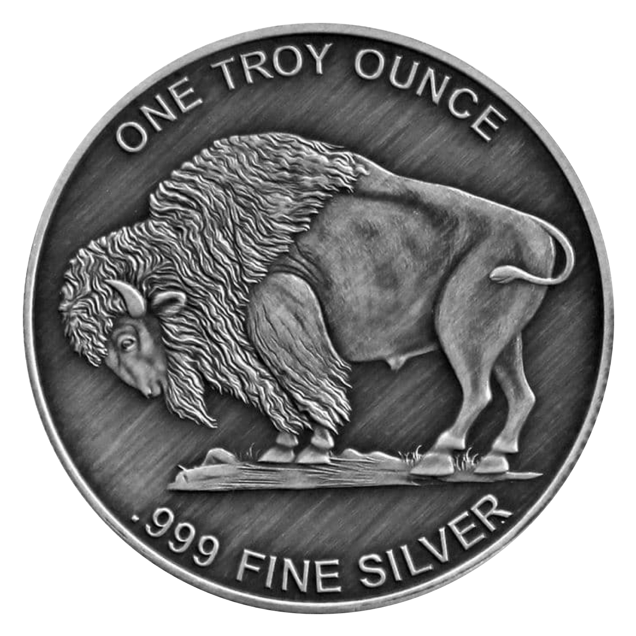 1 oz Buffalo Silver Round - Antique Finish