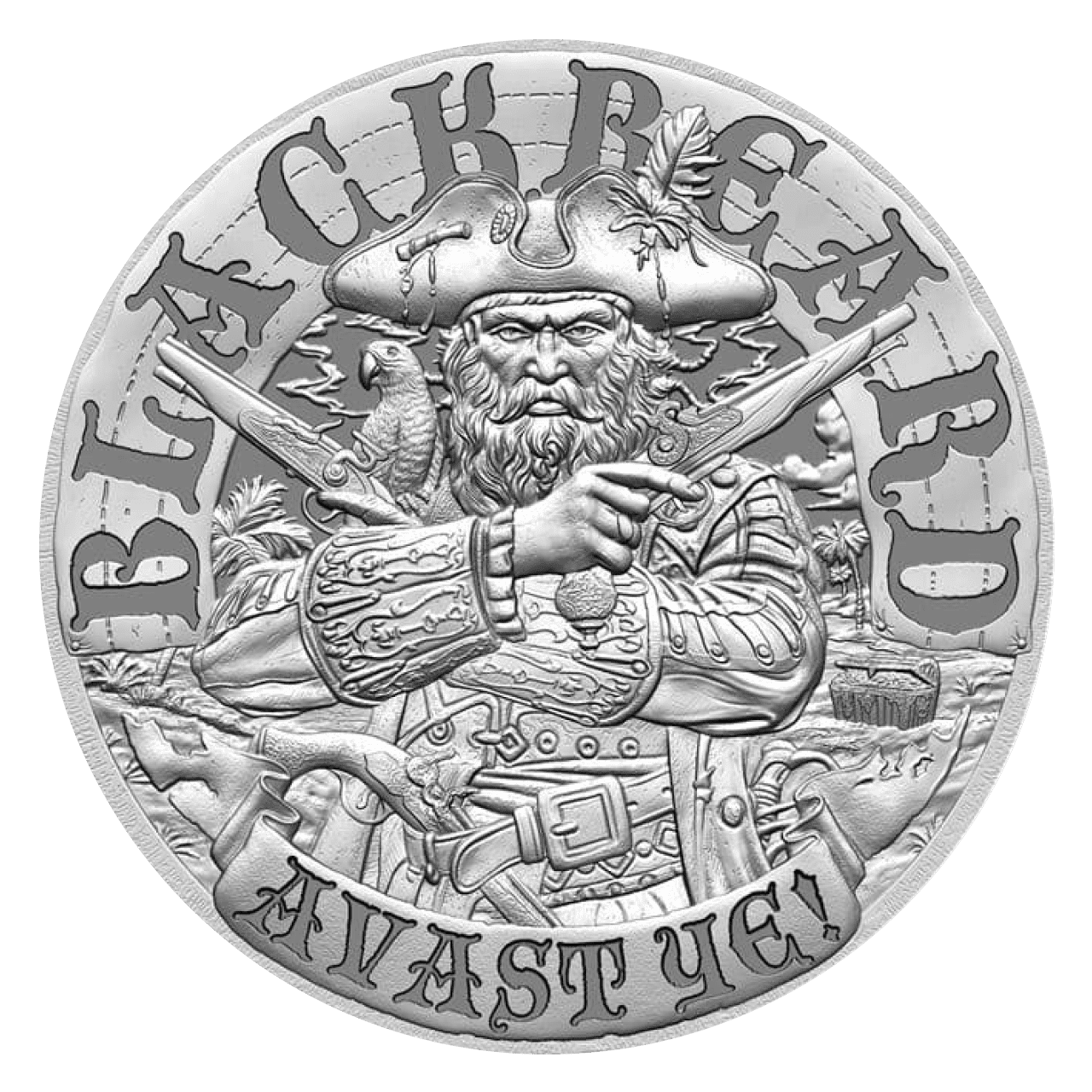 Blackbeard 1 oz Silver Round - Pirate Series (.999 Fine)