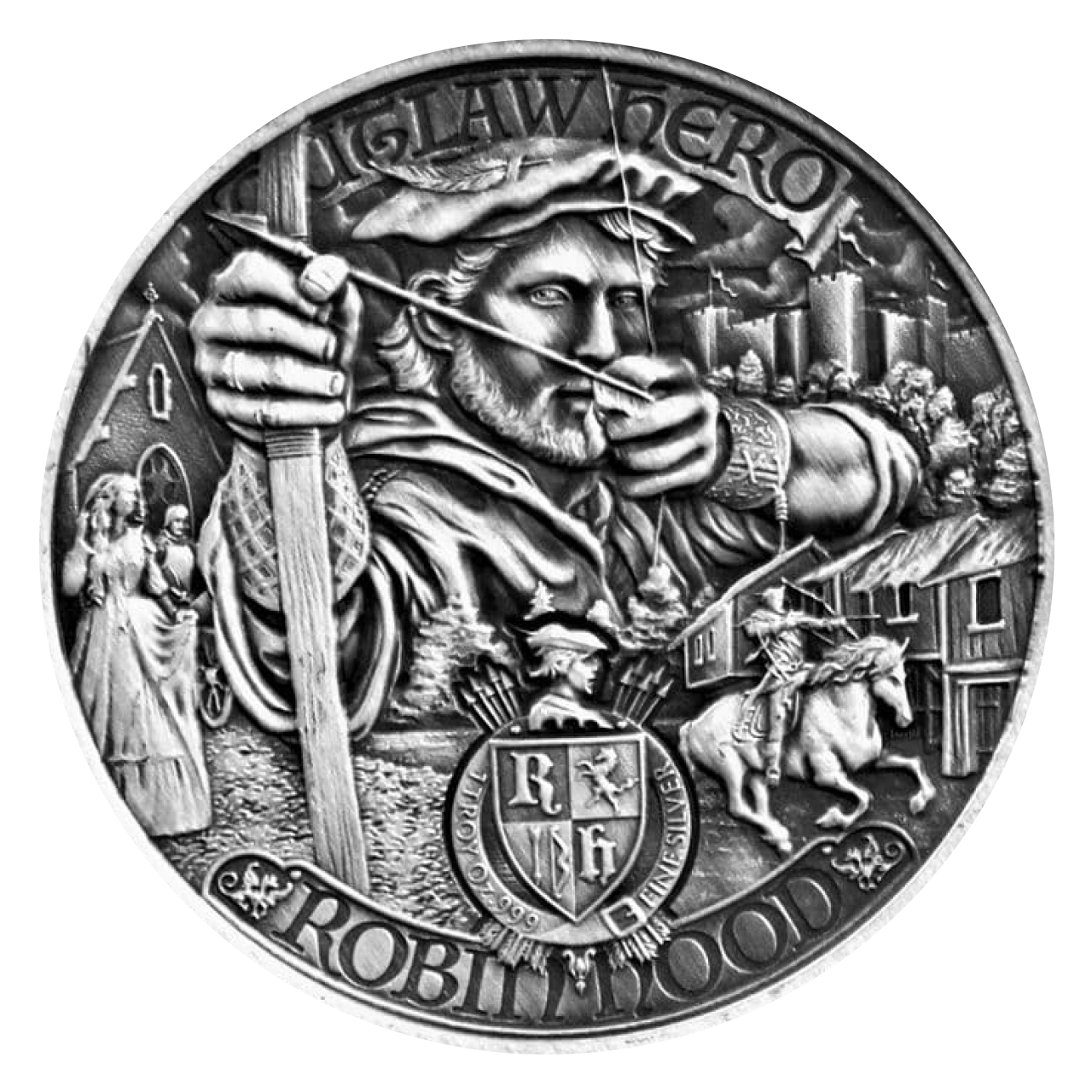 Robin Hood 1 oz Silver Coin - Niue $2